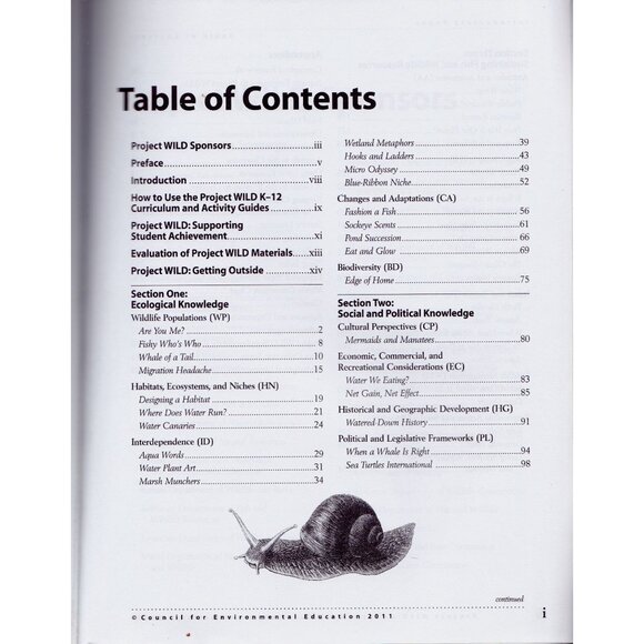 Project WILD Aquatic K–12 Curriculum Guide | Environmental Education 2001 - Picture 4 of 8